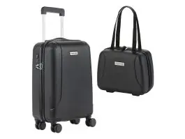 CarryOn Skyhopper handbagage koffer en Beautycase - Black