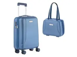 CarryOn Skyhopper handbagage koffer en Beautycase - Blue