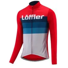 L?ffler L/S Messenger Mid Red heren wielrenshirt