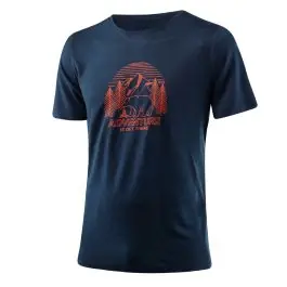Loeffler Printshirt Adventure donkerblauw heren t-shirt