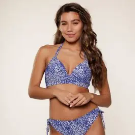 LingaDore 7709TB Blauw/Wit Print Voorgevormde Triangel Bikini top