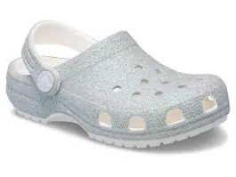 Crocs Classic Iridescent Glitter Kindersandalen - White