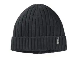 Jack Wolfskin Rib Knit unisex muts - Black