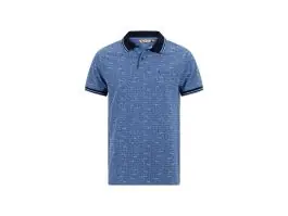Life-Line Uri Pique Aop heren polo - Blue
