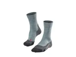 Falke TK2 Melange Smoke Blue dames wandelsokken