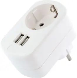 Schwaiger 230 volt USB laadadapter