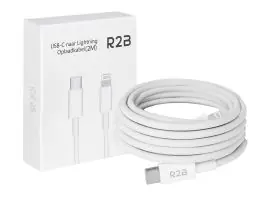 R2B 2 Meter Witte USB-C naar Lightning Kabel