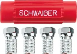 Schwaiger ADH14 set van 4 F-connectoren met opdraaihulp