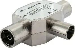 Schwaiger metalen 2-weg radio verdeler