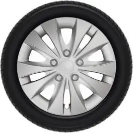 Tip-it 14 inch 10-spaaks set van 4 zilvergrijze wieldoppen