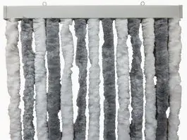 Repusel 185 x 56 cm chenille gordijn - White/Grey