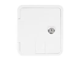 Carbest serviceluik met slot 107x122mm - white