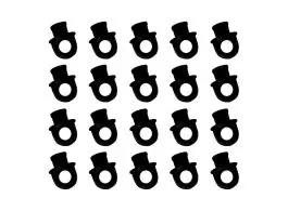 Obelink ?si gordijnhaakjes (20 stuks) - black