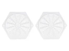 Zeskant ventilatieroosters - White