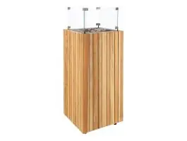 Cosi Fires Cosipillar square 30 mbar sfeerhaard - Teak