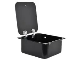 NavyLoad 35 x 32 cm wasbak met glasplaat - black