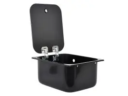 NavyLoad 32 x 26 cm wasbak met glasplaat - black