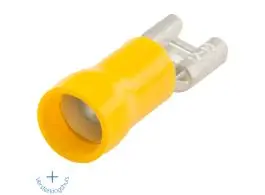 Vlakke stekkerhuls female 6,3 x 0,8 mm (5 stuks) - yellow