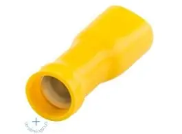 Vlakke stekkerhuls 6,3 x 0,8 mm (5 stuks) - yellow