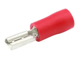 Vlakke stekkerhuls female - red