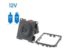 BBA S 20.000 USB contactdoos - black