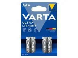 Varta 4x Ultra Lithium AAA batterijen