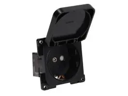 Haba C-Line Schuko 230V wandcontactdoos - black