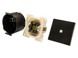 BBA 12 volt wipschakelaar met controlelampje - grey