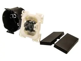 BBA 230 volt dubbele wipschakelaar - black