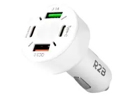 R2B 20W USB-C & USB-A autolader - White