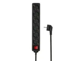 Nedis ESOC615F2BK 6-voudige stekkerdoos - 1 meter