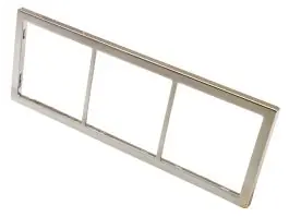 BBA 3-vak afdekraam hoogglans - silver