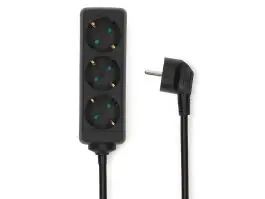 Nedis ESOC315F1BK 3-weg stekkerdoos - 1,5 meter