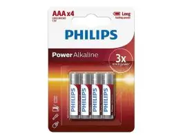 Philips Power Alkaline AAA batterijen - 4 stuks