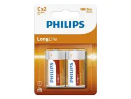 Philips LongLife C batterijen - 2 stuks