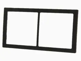 BBA 2-vak afdekraam hoogglans - black