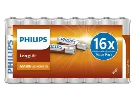 Philips LongLife AAA batterijen - 16 stuks