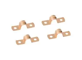 Gimeg 10 mm roodkoperen pijpzadels - 4 stuks