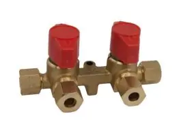 Obelink verdeelkraan 8 mm knelkoppeling - tweeweg