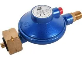 Obelink 30 mbar 1/4" links drukregelaar met overdrukventiel