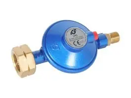 Obelink 50 mbar 1/4" links drukregelaar met overdrukventiel