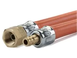 Obelink 1/4" links x snelkoppeling pvc gasslang - 3 meter