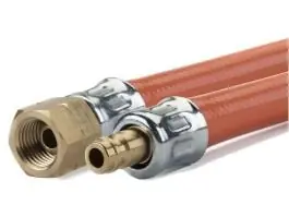 Obelink 1/4" links x snelkoppeling pvc gasslang - 1,50 meter