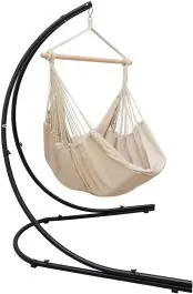 AMANKA XXL hangstoel met hangstoelframe - Beige