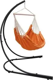 AMANKA XXL hangstoel met hangstoelframe - Orange