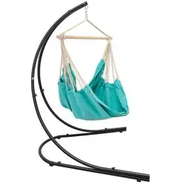 AMANKA XXL hangstoel met hangstoelframe - Aqua