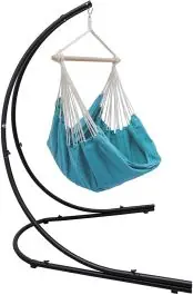 AMANKA XXL hangstoel met hangstoelframe - Turquoise