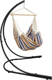 AMANKA XXL hangstoel met hangstoelframe - Striped Brown