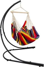 AMANKA XXL hangstoel met hangstoelframe - Rainbow