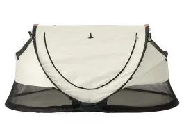 Deryan Peuter Luxe bedje met matras en leren handvatten - Ivory